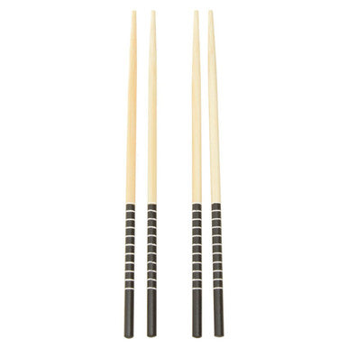 Jurado 6 Piece Black Ceramic and Bamboo Sushi Set