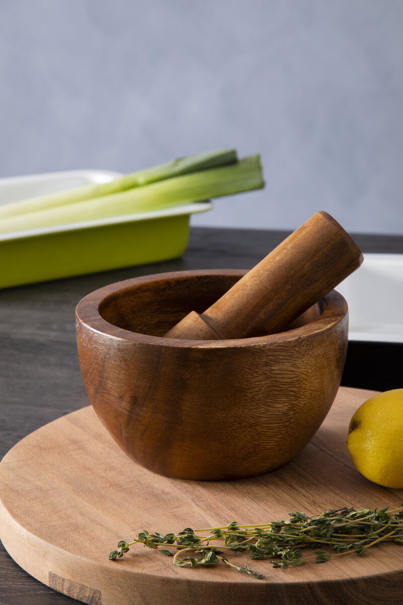 Kora Acacia Wood Mortar And Pestle