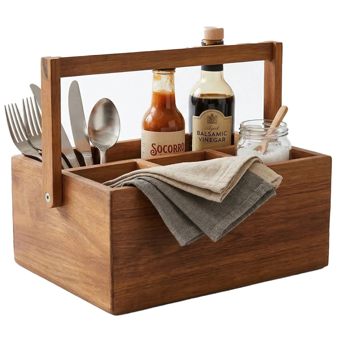 Acacia Cutlery Caddy | Socorro