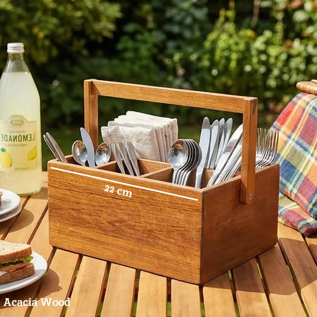 Acacia Cutlery Caddy | Socorro