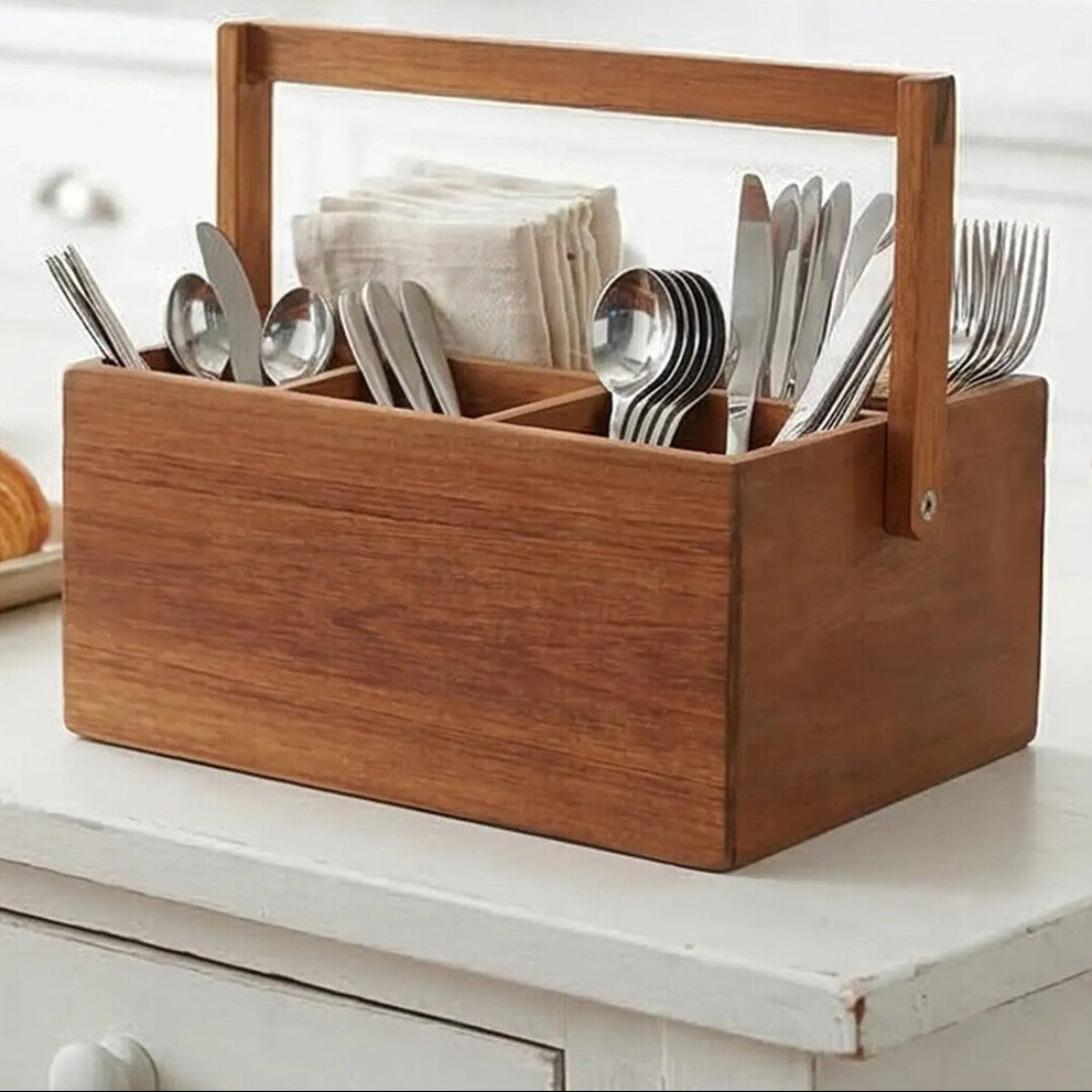 Acacia Cutlery Caddy | Socorro