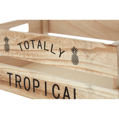 Natural  Wood Tropical Fruit Crate | Naresso