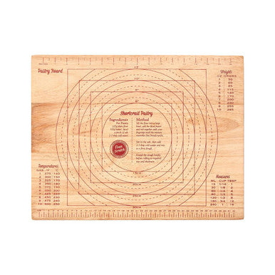 From Scratch Rubber wood Pastry Board with Measurement Markings