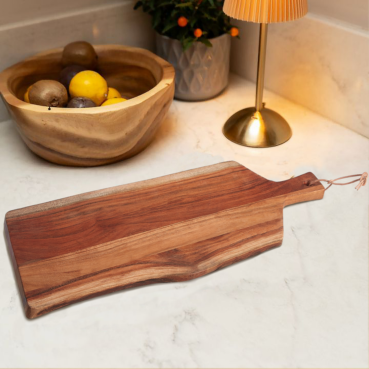 Acacia Large Irregular Paddle Chopping and Serving Board | Socorro