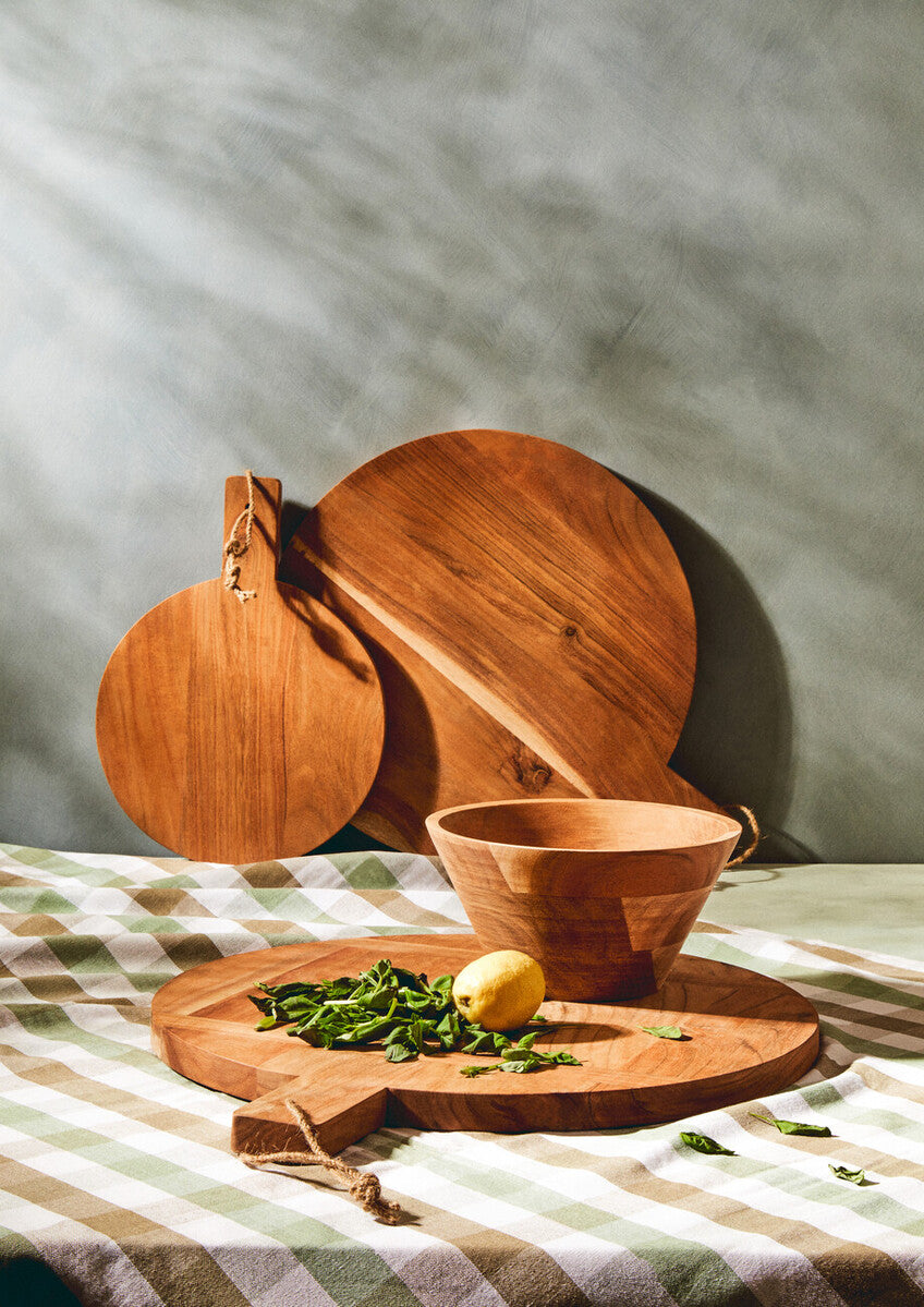 Small Round Acacia Wood Chopping and Serving Board | Socorro