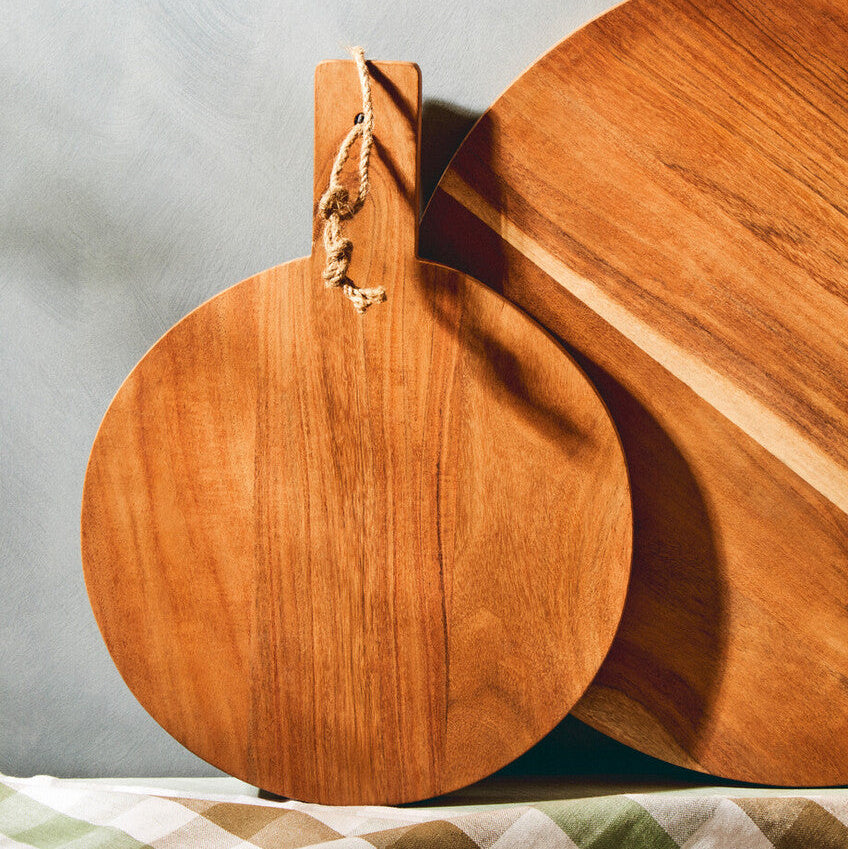 Small Round Acacia Wood Chopping and Serving Board | Socorro