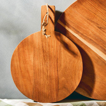 Small Round Acacia Wood Chopping and Serving Board | Socorro