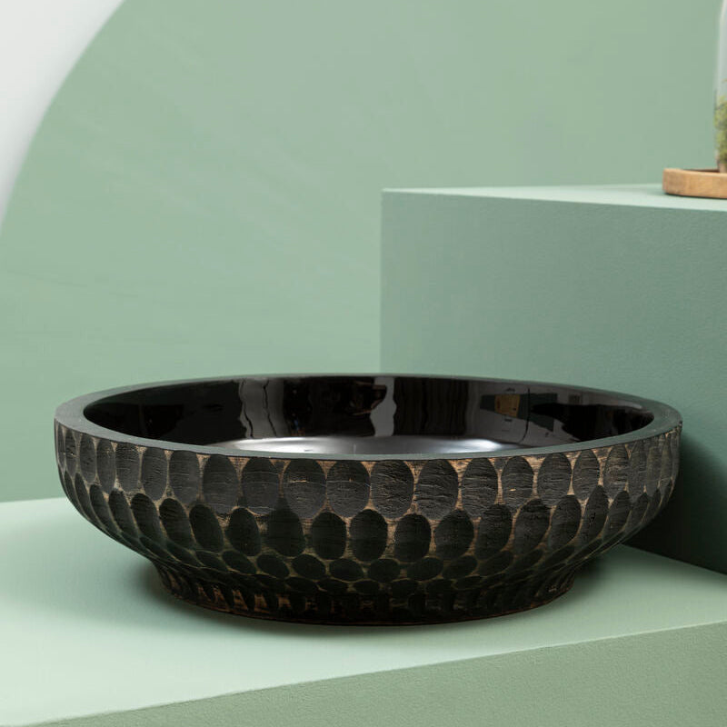 Kara Medium Black Finish Bowl