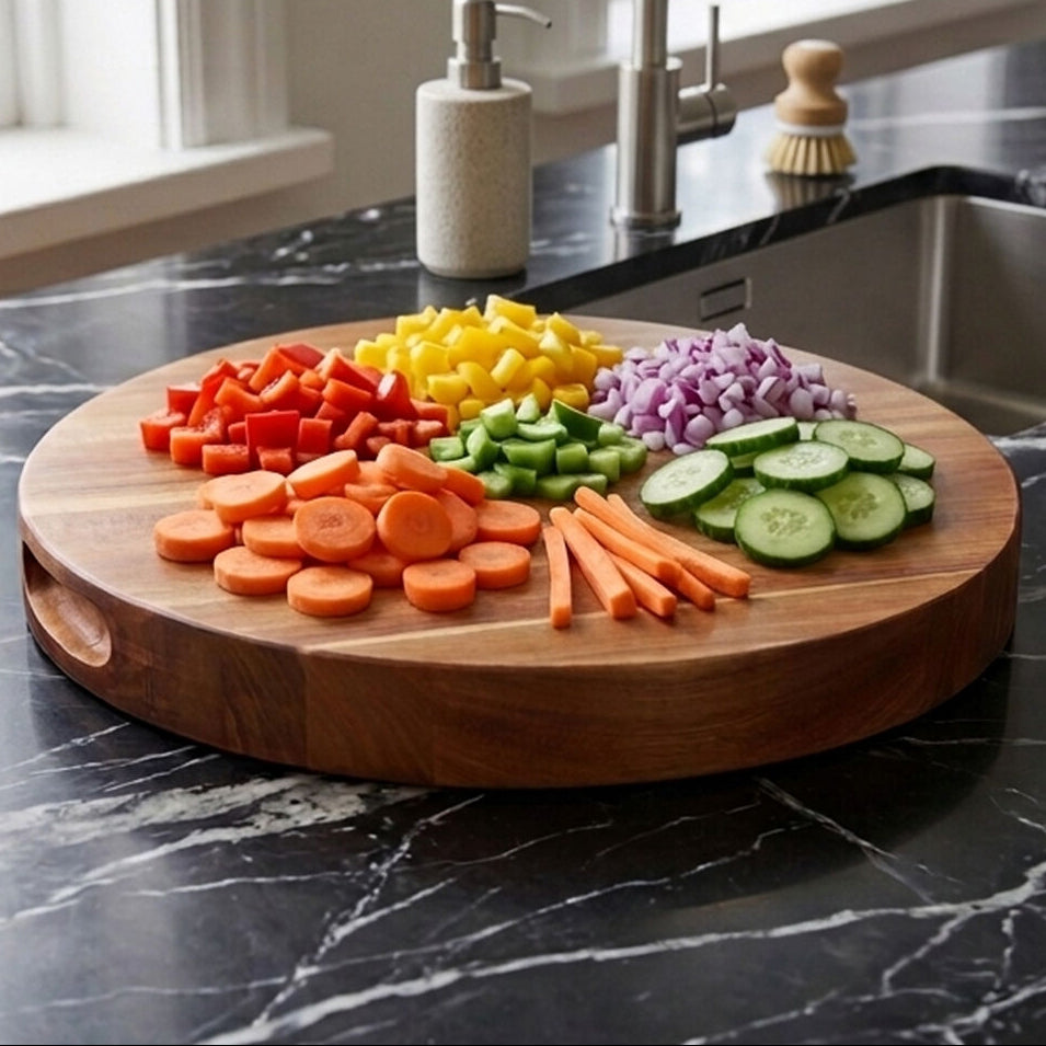 Acacia Round Chopping and Serving Board | Kora