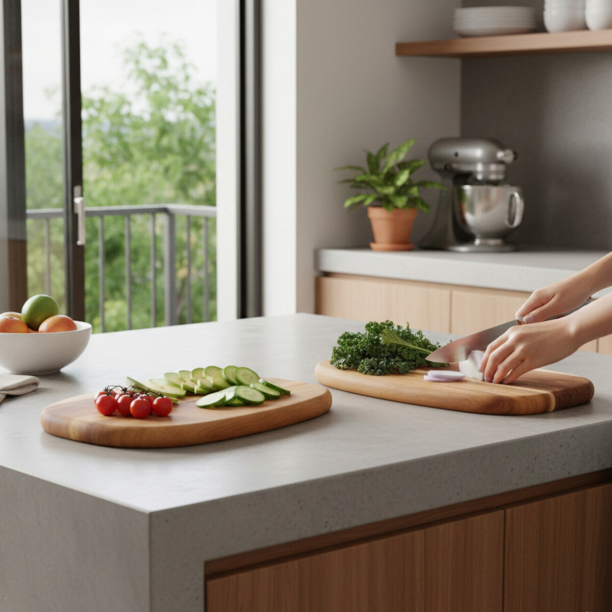 Acacia Set of 2 Serving and Chopping Board | Kora