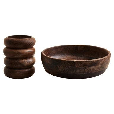 Five Piece Sheesham Wood Salad Bowl Set | Rosi