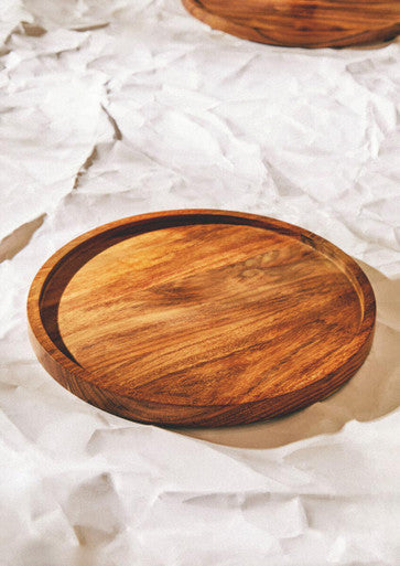 Rosi Large Round Sheesham Wood Tray