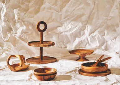Rosi Large Round Sheesham Wood Tray
