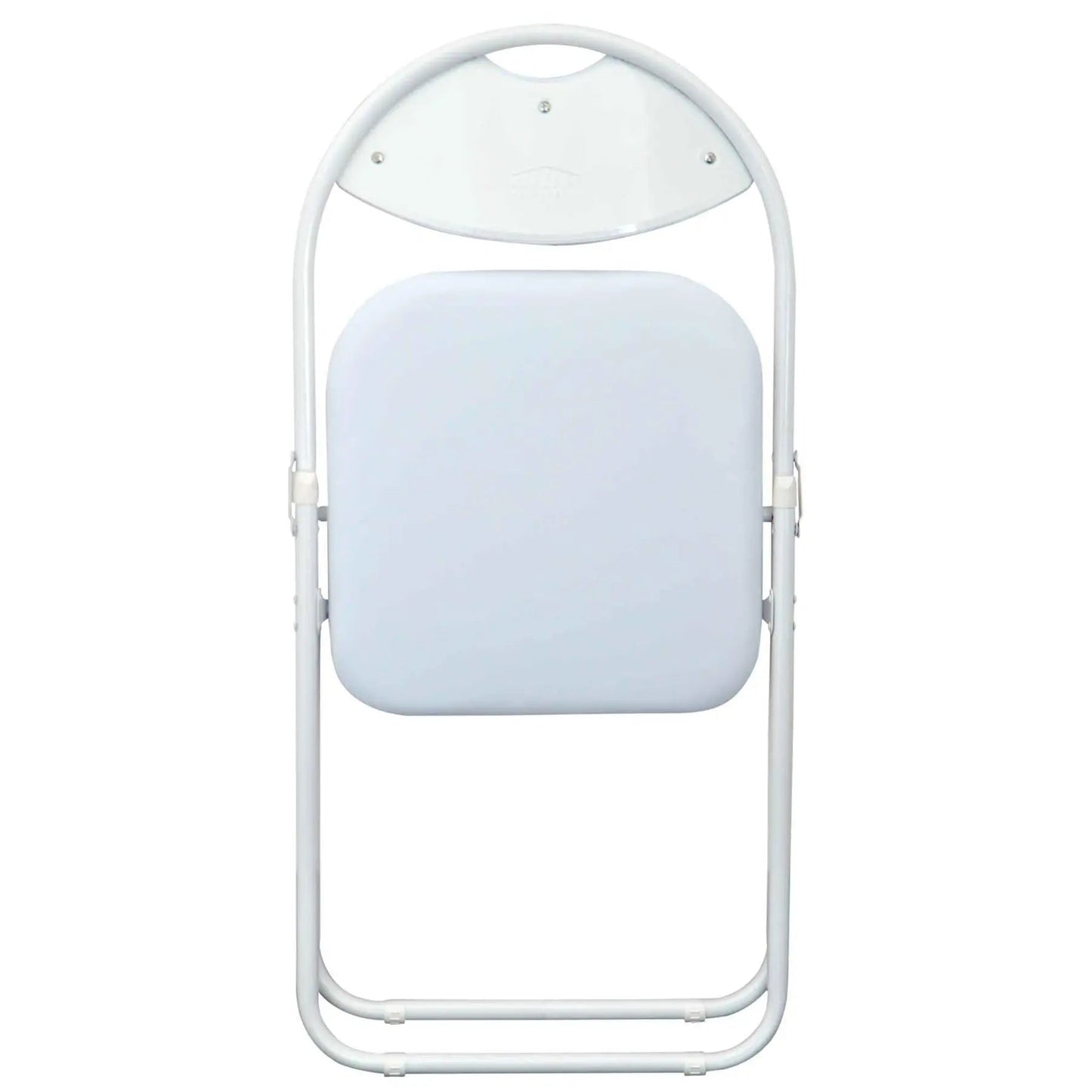 White Curved White Framed Padded Folding Chair