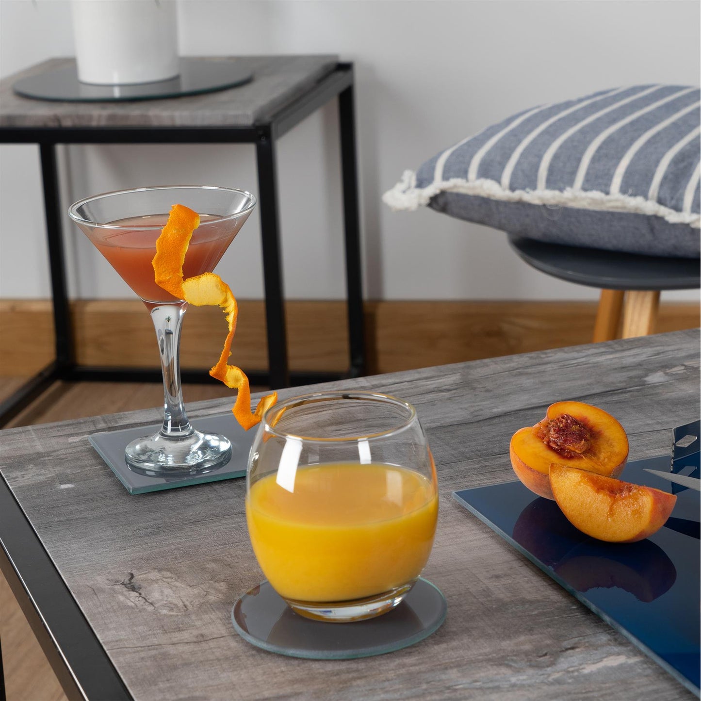 Round Glass Coasters - Pack of Six