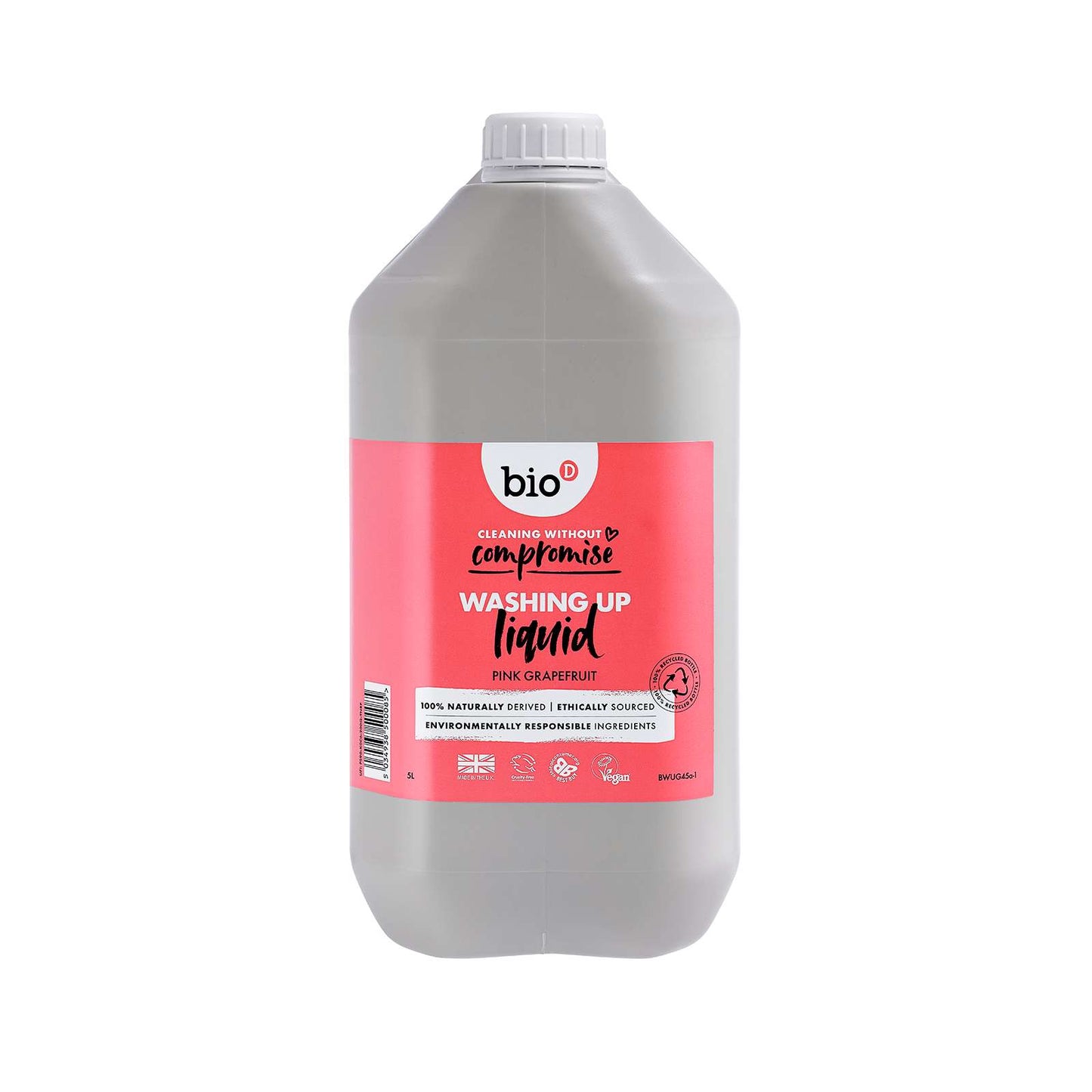 Bio-D Washing Up Liquid - Grapefruit - 5Ltr