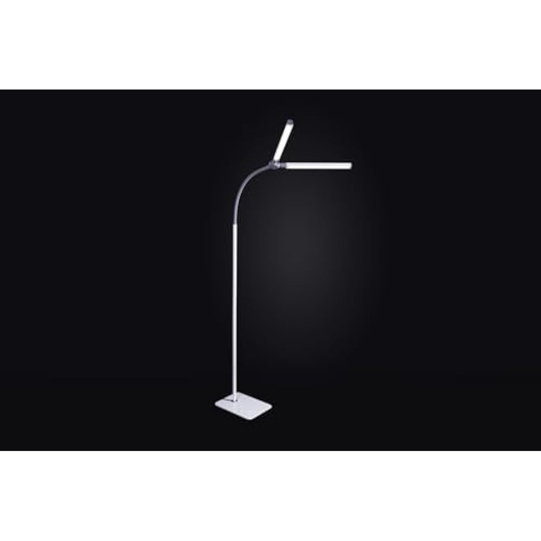 Daylight DuoPro Floor - New - 6,000K, 2,090 Lux at 30cm, Double Shade, 4 Brightness Levels, Flexible Arm, Energy Efficient, Perfect for Salons, Eyelash, Eyebrow, Tattooing, White