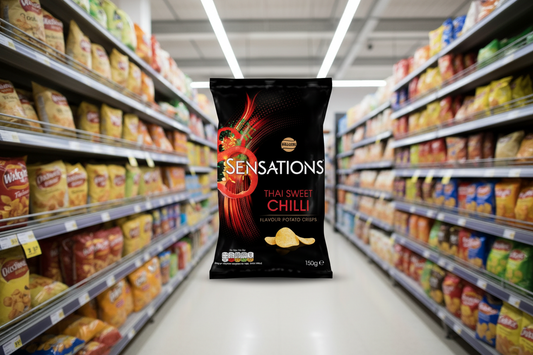 12 x Walkers Sensations Thai Sweet Chilli Sharing Bag Crisps 150G