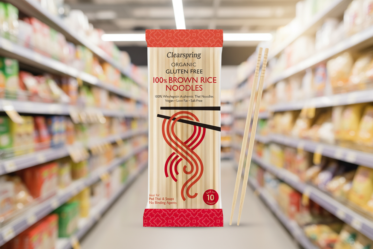Clearspring Org GF 100% Brown Rice Noodles  - 200g