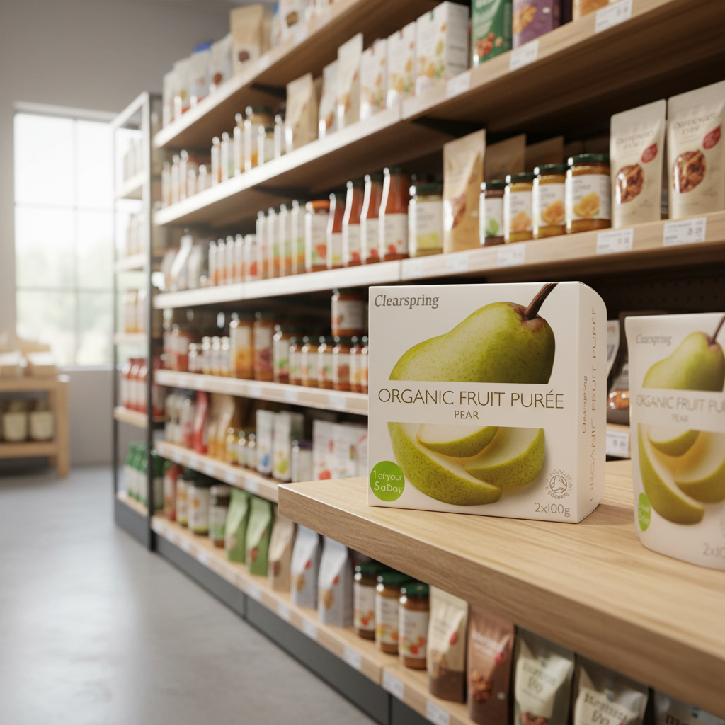 Clearspring Fruit Puree - Pear Organic  - 2x100g