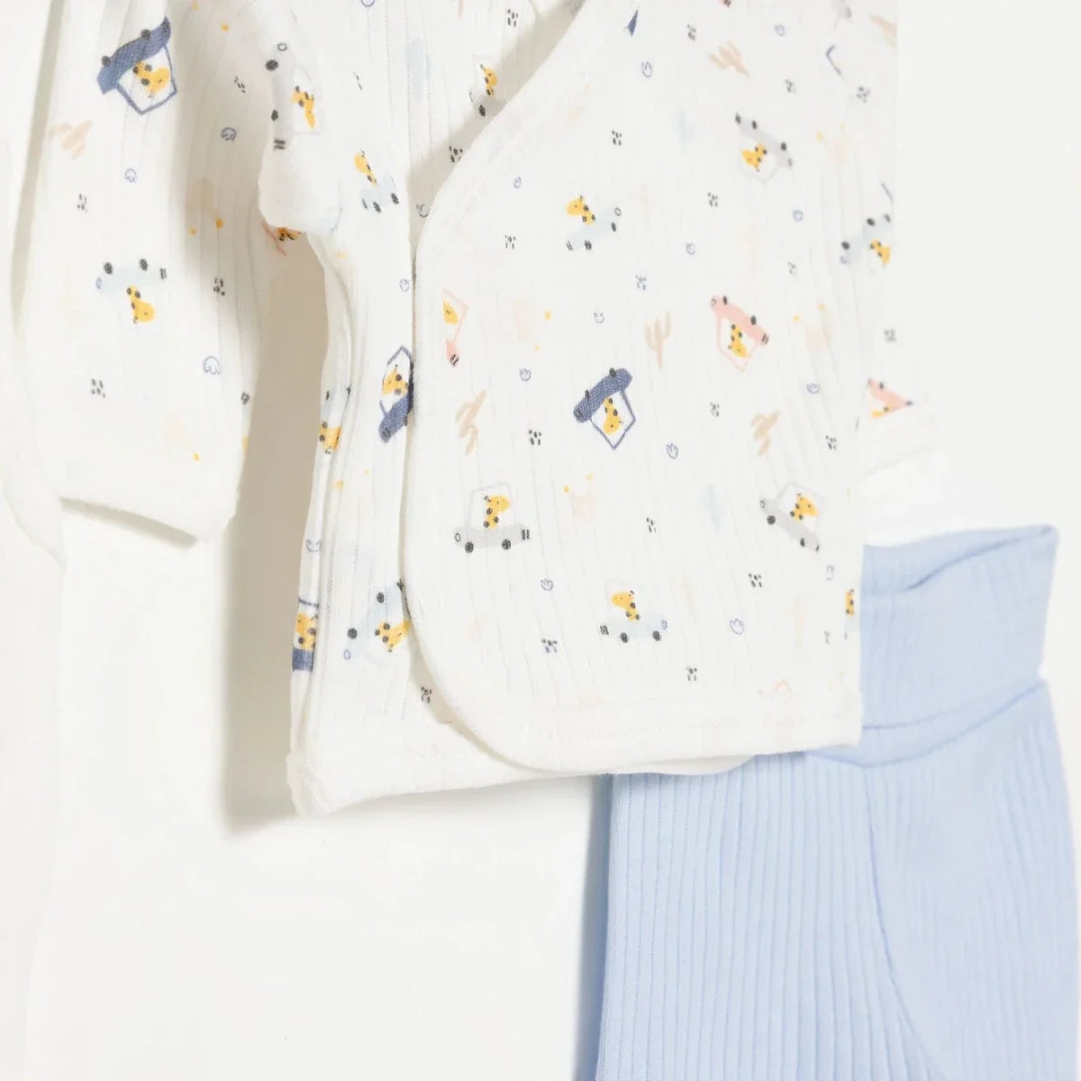 Tiffany 100% Cotton Tiny Baby Set - Ecru
