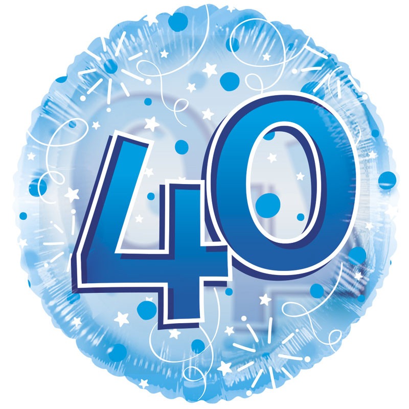 بالون كليرفيو لعمر 40 عاماً - أزرق (24 بوصة)