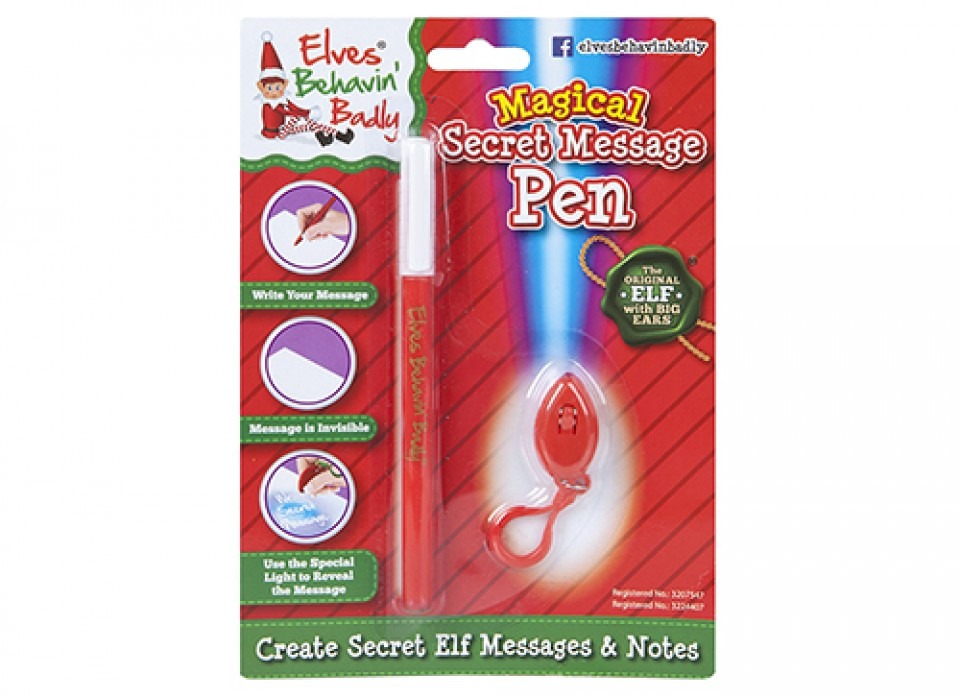 Elf Secret Message Pen with Invisible Ink &amp; Torch