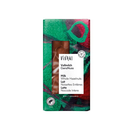 10 x Vivani Milk with whole hazelnuts Organic - 100g