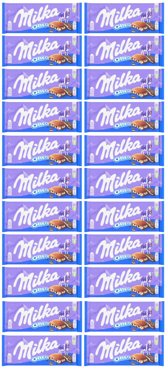 22 X Milka With Oreo Cookies Large Bar 100GM