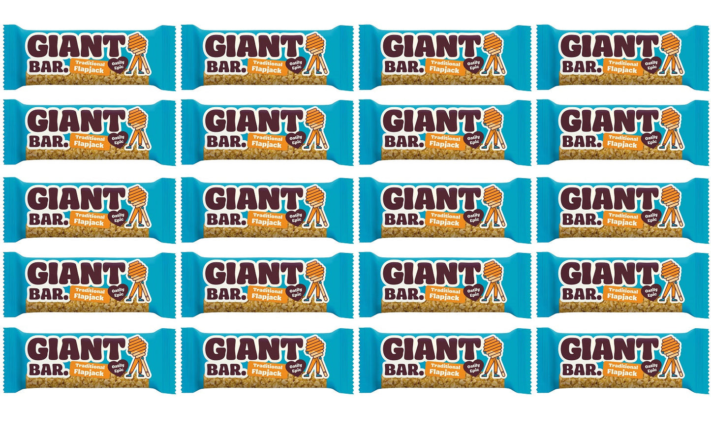 20 x Ma Baker Giant Bar Traditional Flapjack - 90g