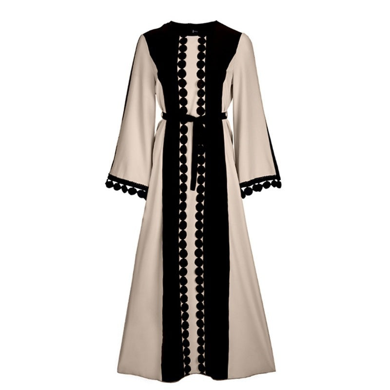 Middle Eastern Patchwork Lace Abaya