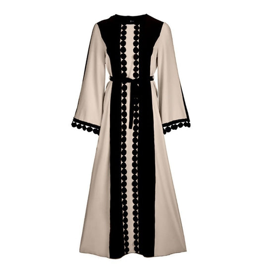 Middle Eastern Patchwork Lace Abaya