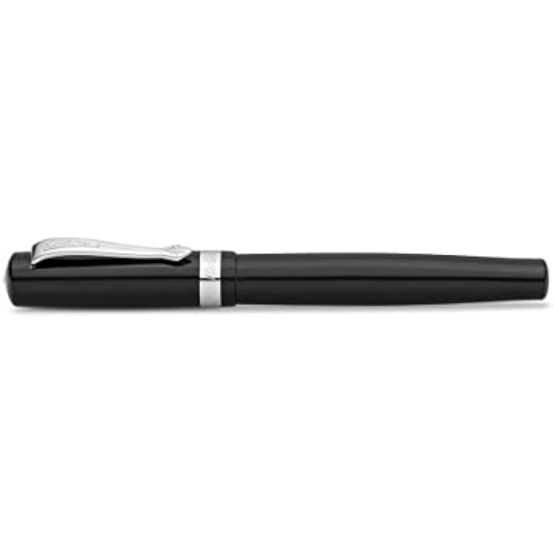 Kaweco STUDENT Gel/Ballpoint Pen Black I Pen Including 0.7 mm Rollerball Pen Refill in Classic Design with Ceramic Ball and Silver Details I Acrylic Gel Roller 16 cm
