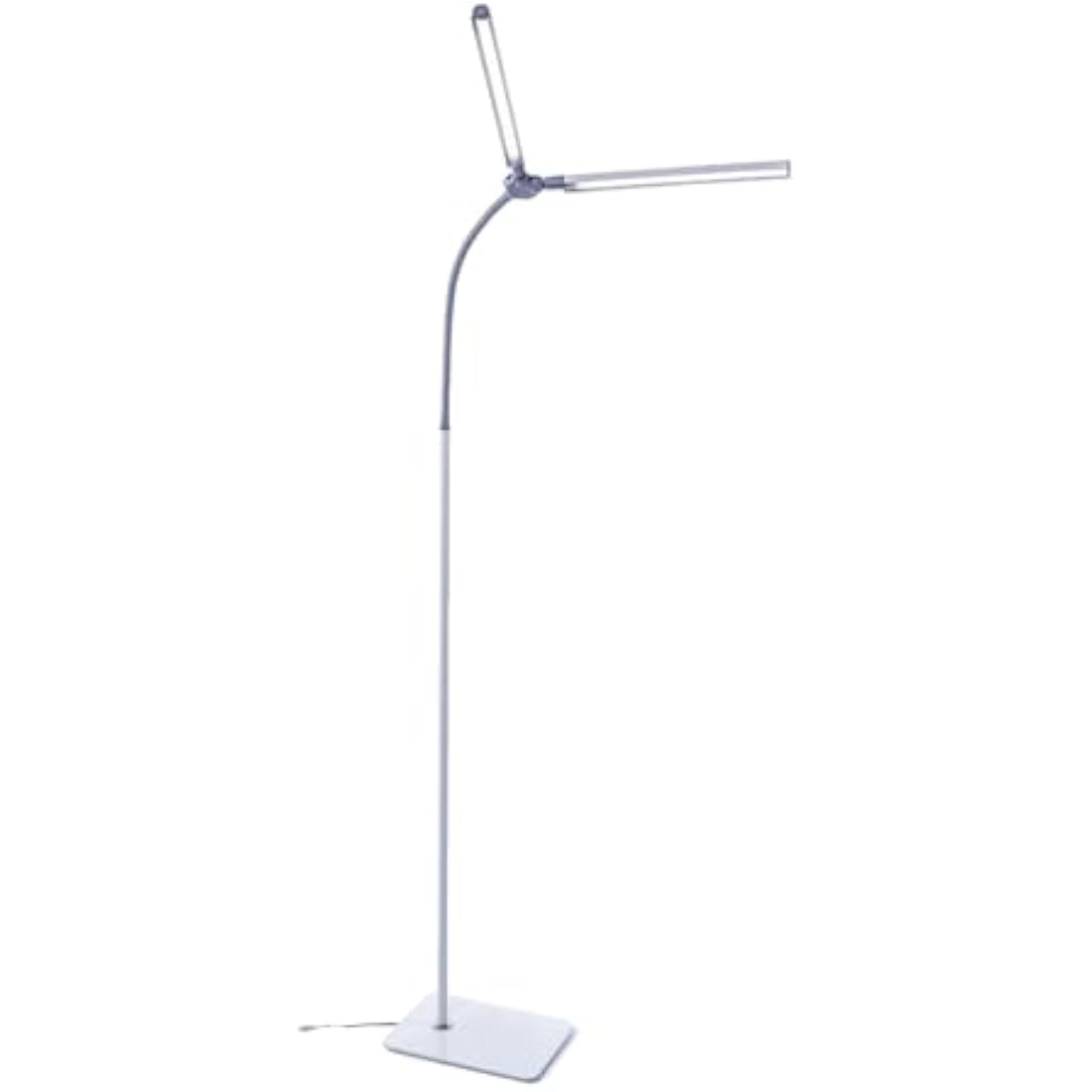 Daylight DuoPro Floor - New - 6,000K, 2,090 Lux at 30cm, Double Shade, 4 Brightness Levels, Flexible Arm, Energy Efficient, Perfect for Salons, Eyelash, Eyebrow, Tattooing, White