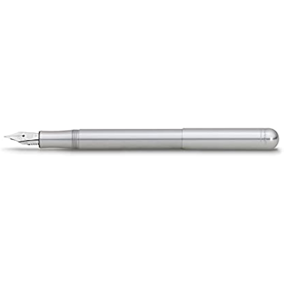 Kaweco LILIPUT Fountain Pen Silver I Premium Aluminium Fountain Pen for Ink Cartridges I Exclusive Fountain Pen 12.5 cm I Nib: BB (Extra Broad)