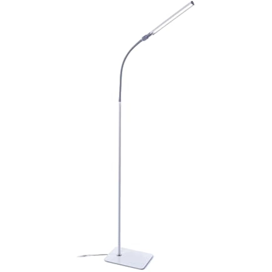 Daylight UnoPro Floor - New LED Lamp - 6,000K, 1,145 Lux at 30cm, 4 Brightness Levels, Flexible Arm, Energy Efficient, White