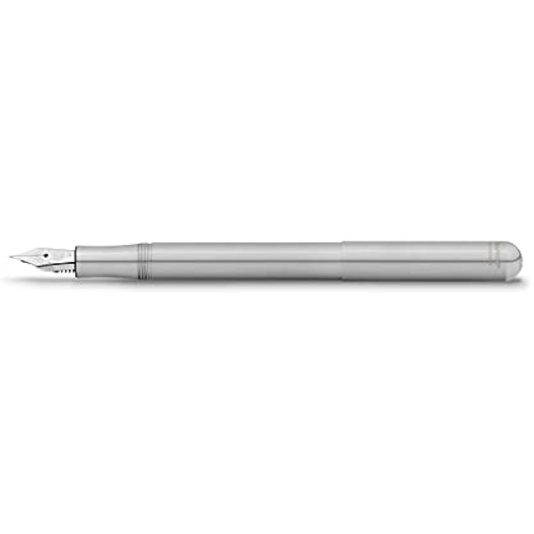 Kaweco LILIPUT Fountain Pen Stainless Steel I Premium Stainless Steel Fountain Pen for Ink Cartridges I Exclusive Fountain Pen 12.5 cm I Nib: EF (Extra Fine)