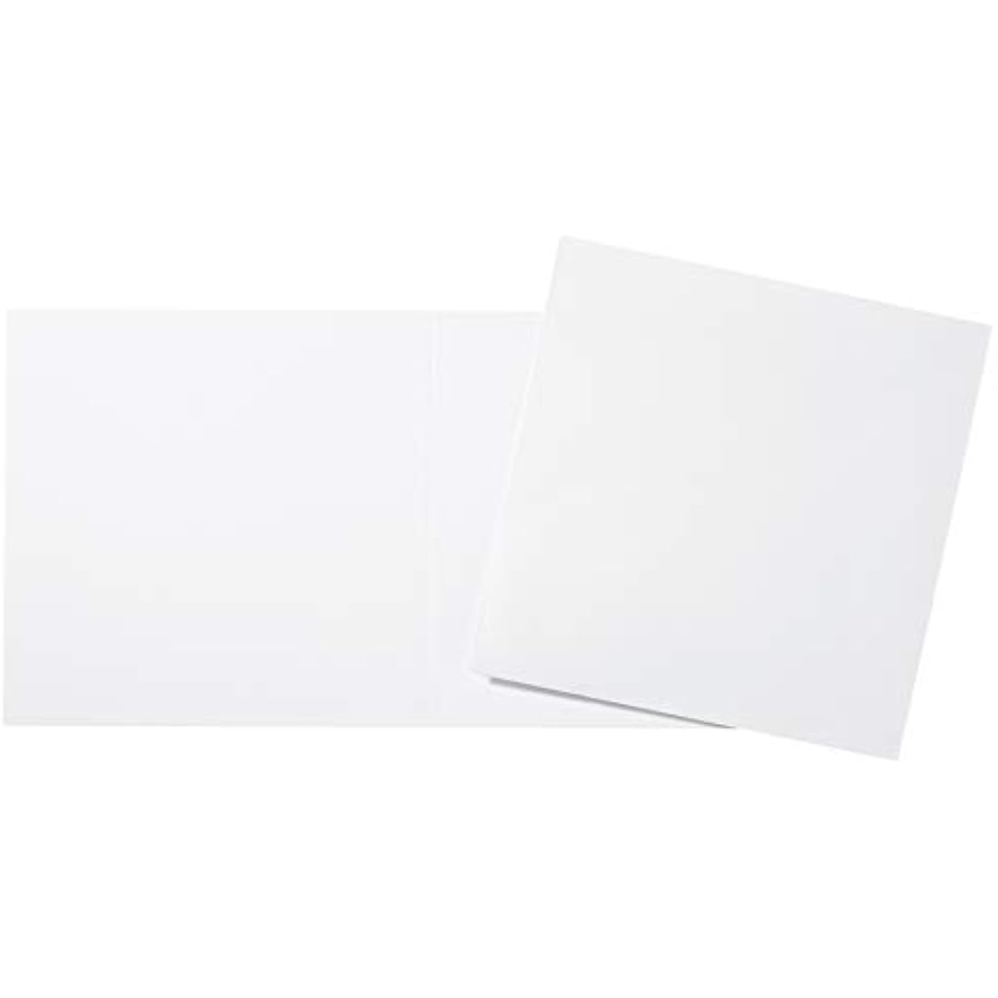 Craft UK 2043 Premium 40, 300 GSM 6x6 Card & Envelopes, White 300 GSM