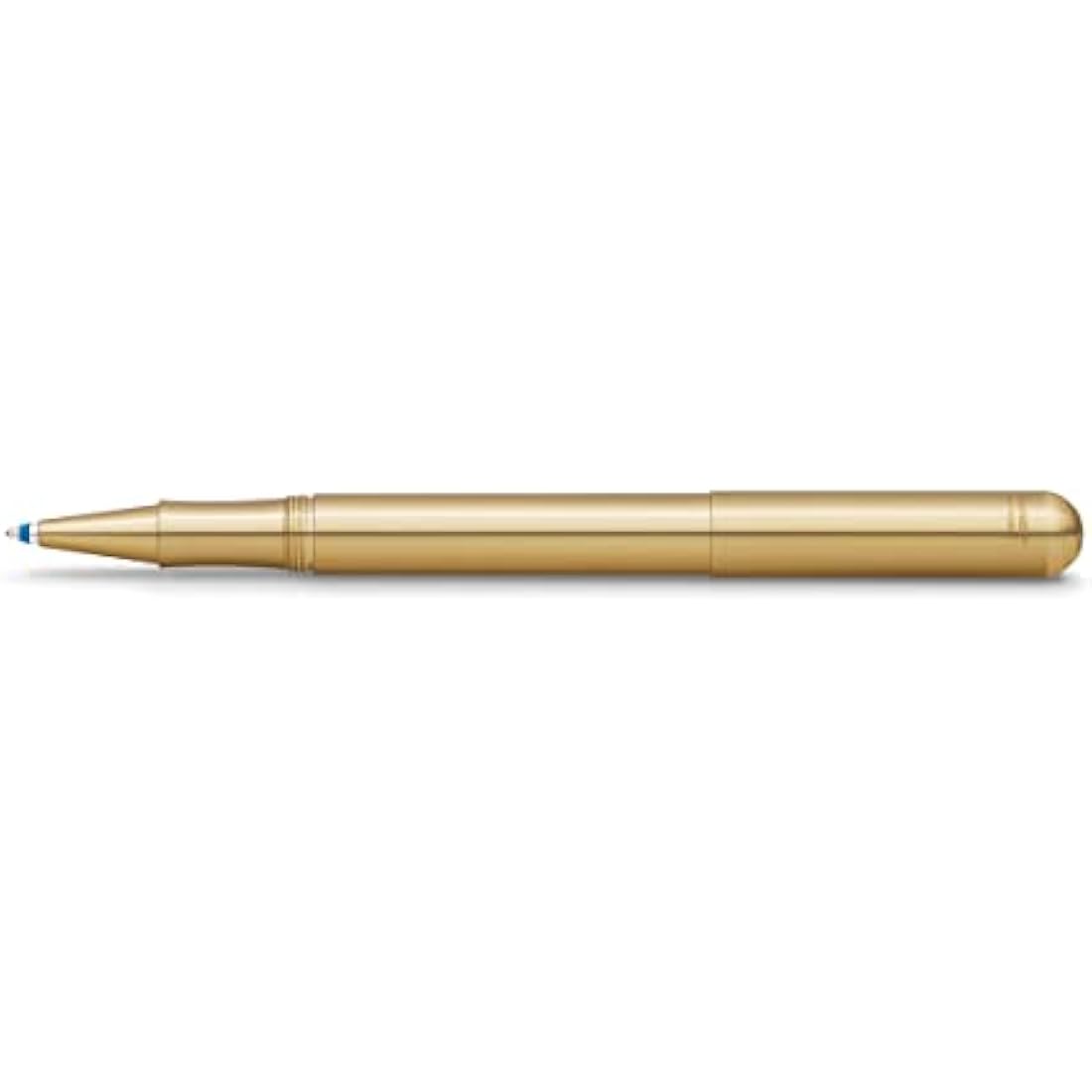 Kaweco LILIPUT Ball Pen Brass with Cap I Retractable Ballpoint Pen with Standard D1 Refills in a Tin Box I Metal Ball Pen 13 cm