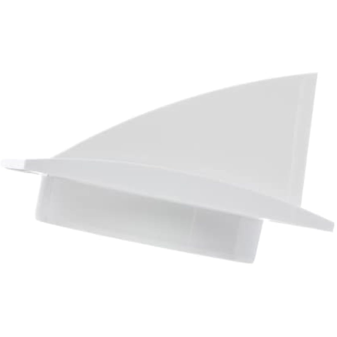 Ø 150mm / 6'' Cowled Duct Cover with Gravity Flap - Ventilation Grille with Rain and Wind Protection - External Air Vent Covers - ABS Plastic White