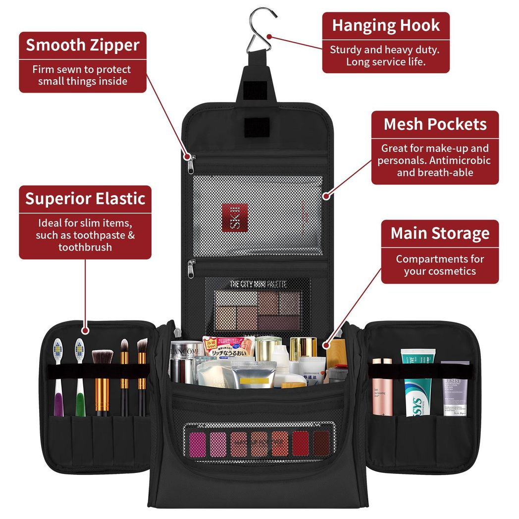 VINSANI TOILETRY BAG BLACK 1010181