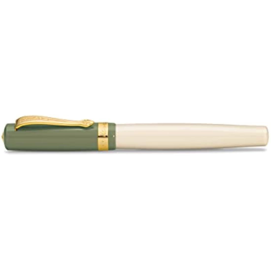Kaweco STUDENT 60's Swing Fountain Pen I Premium Fountain Pen for Ink Cartridges with High-Quality Steel Nib in Green and Cream I Nostalgic Luxury Fountain Pen 16 cm I Nib Width: F (Fine)