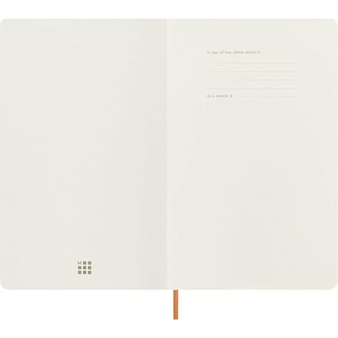 Moleskine Precious & Ethical Notebook, with Gift Box, Vegan Soft Cover, Elastic Closure, Large Format 13x21 cm, Colour Orange