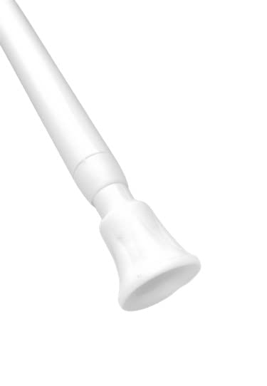 WHITE SPRING LOADED TENSION ROD 140-250cm (55-89") Nets At Home