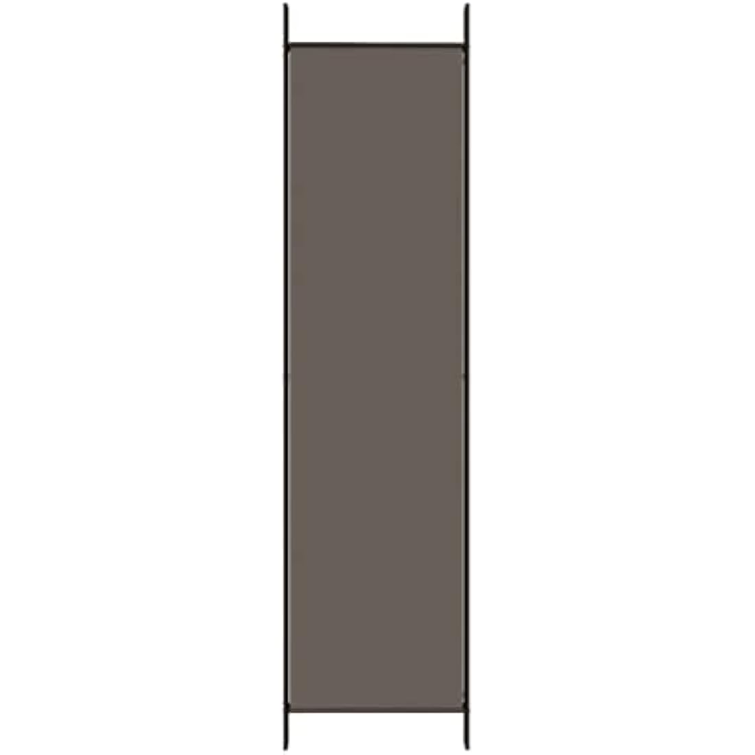 vidaXL 6-Panel Room Divider - Versatile And Durable Foldable Partition - Ideal for Privacy, Blocking Sunlight or Decor - Anthracite Fabric and Iron - 300x200 cm