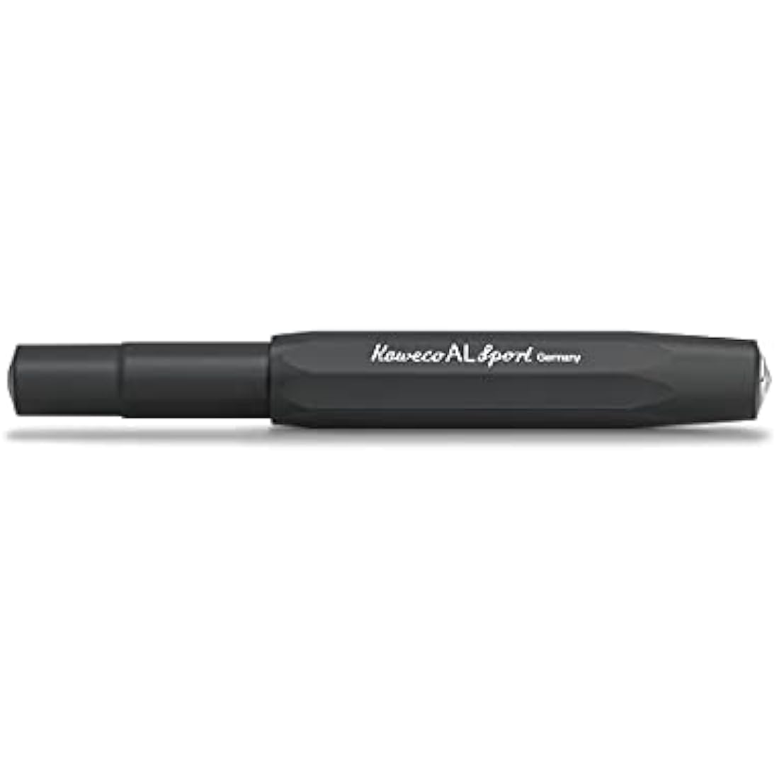 Kaweco AL SPORT Fountain Pen Black I Premium Fountain Pen for Ink Cartridges I Exclusive Fountain Pen 13 cm I Nib: B (Broad)