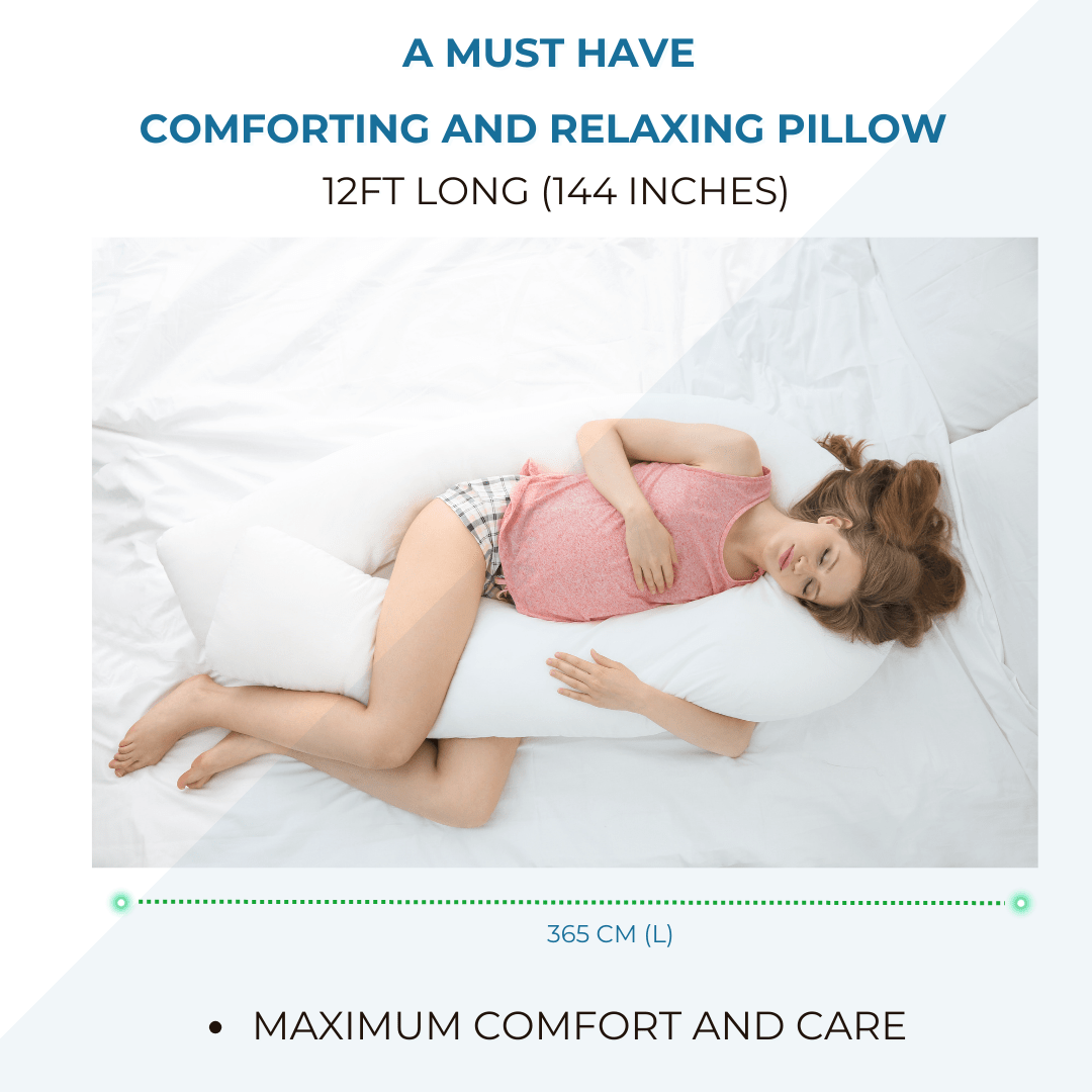 12 Ft Maternity Pillow And Case - White