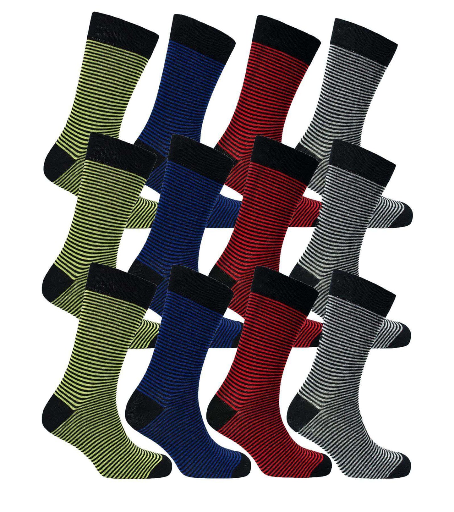 Sock Stack Men's Colourful Heel Toe Black Argyle Diamond Socks Cotton Rich Comfort Fit