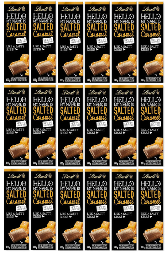 18 x Lindor Salted Caramel Bar - 100GM