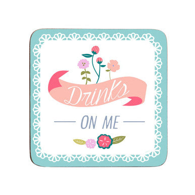 Amelie Assorted Cork Coaster Set of 4 with Floral Design
